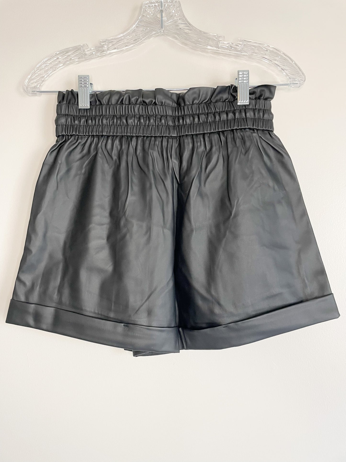 Vegan Leather Shorts