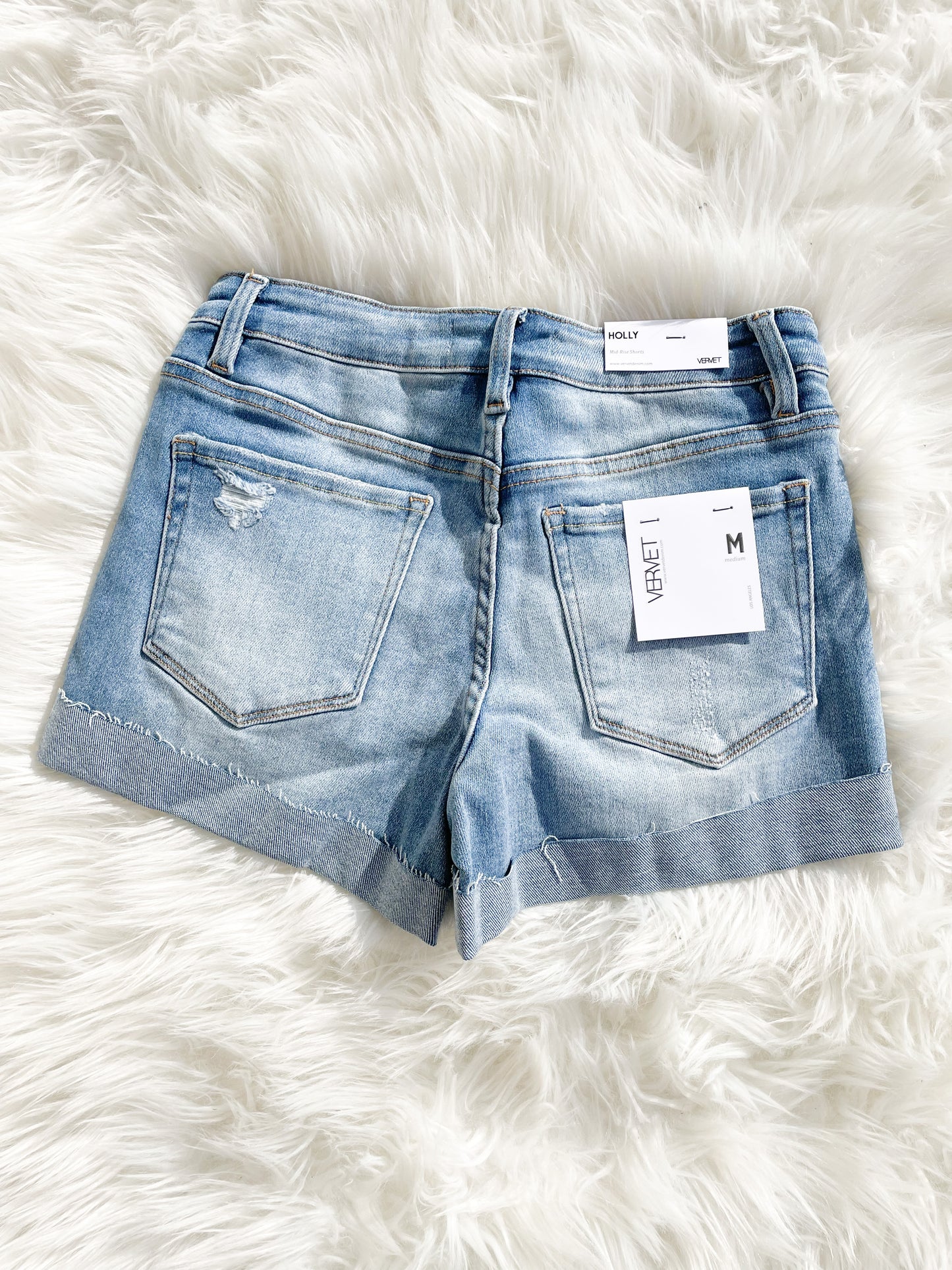 Holly Mid Rise Denim Shorts