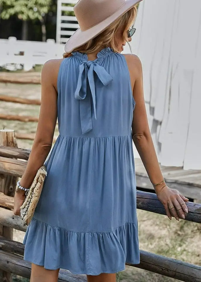 Blue Jean Baby Halter Dress