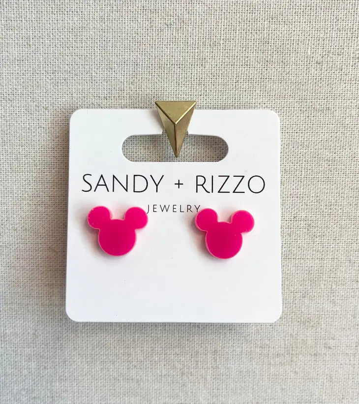 S+R Mini Mouse Hot Pink Stud