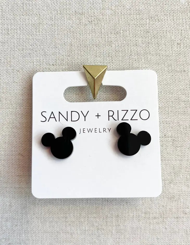 S+R Mini Mouse Black Stud