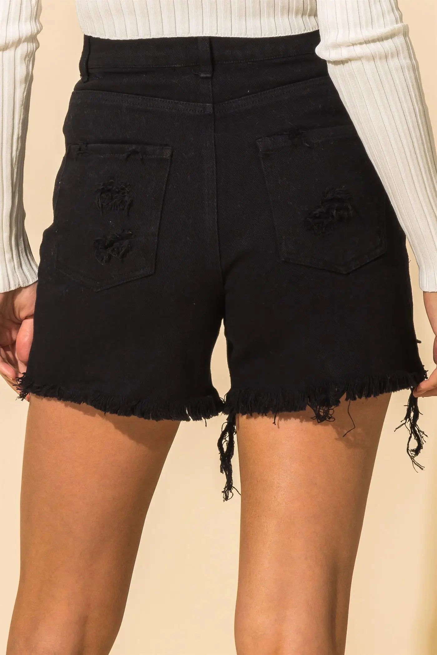 Wallen High Rise Denim Short