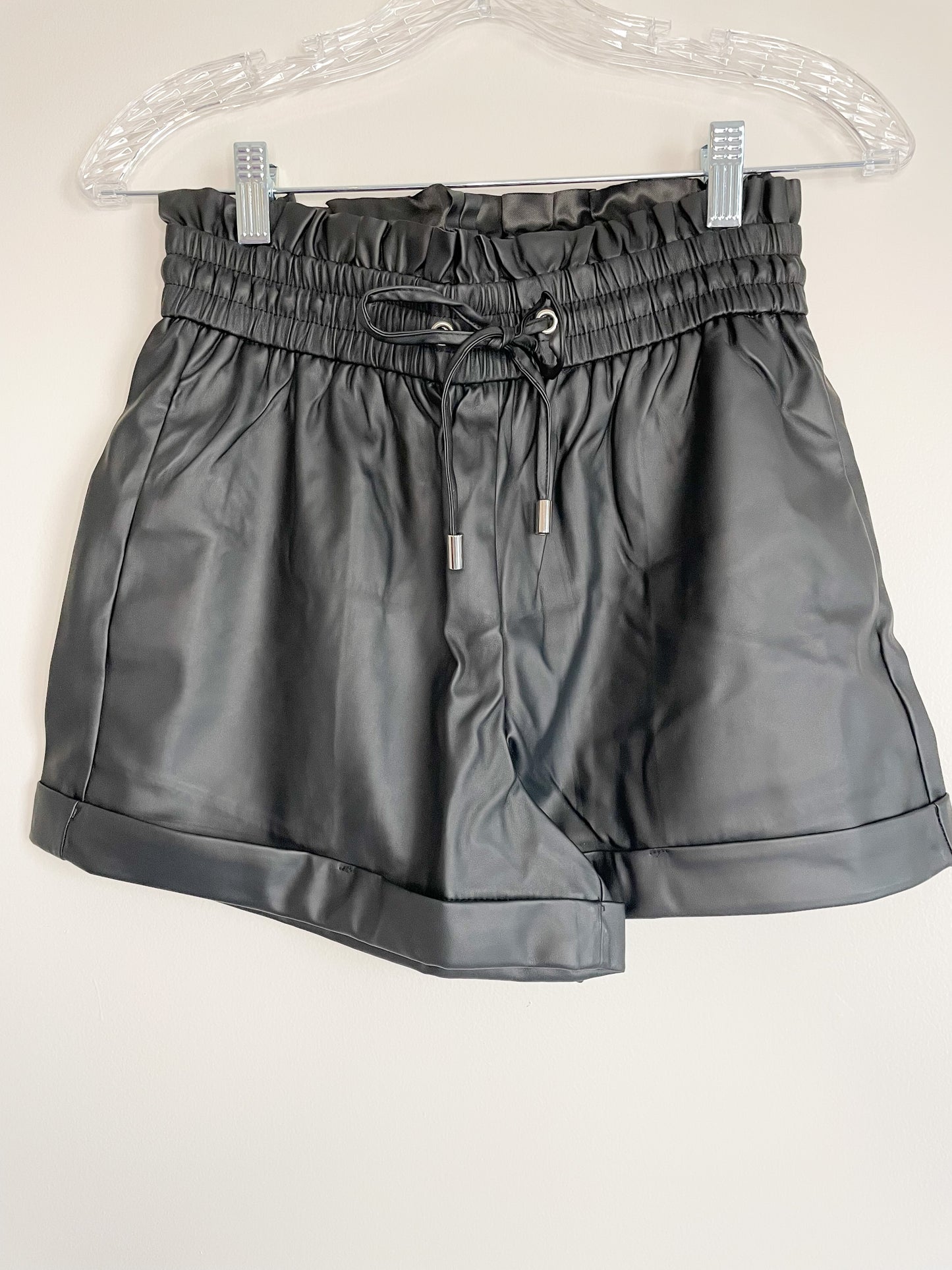 Vegan Leather Shorts