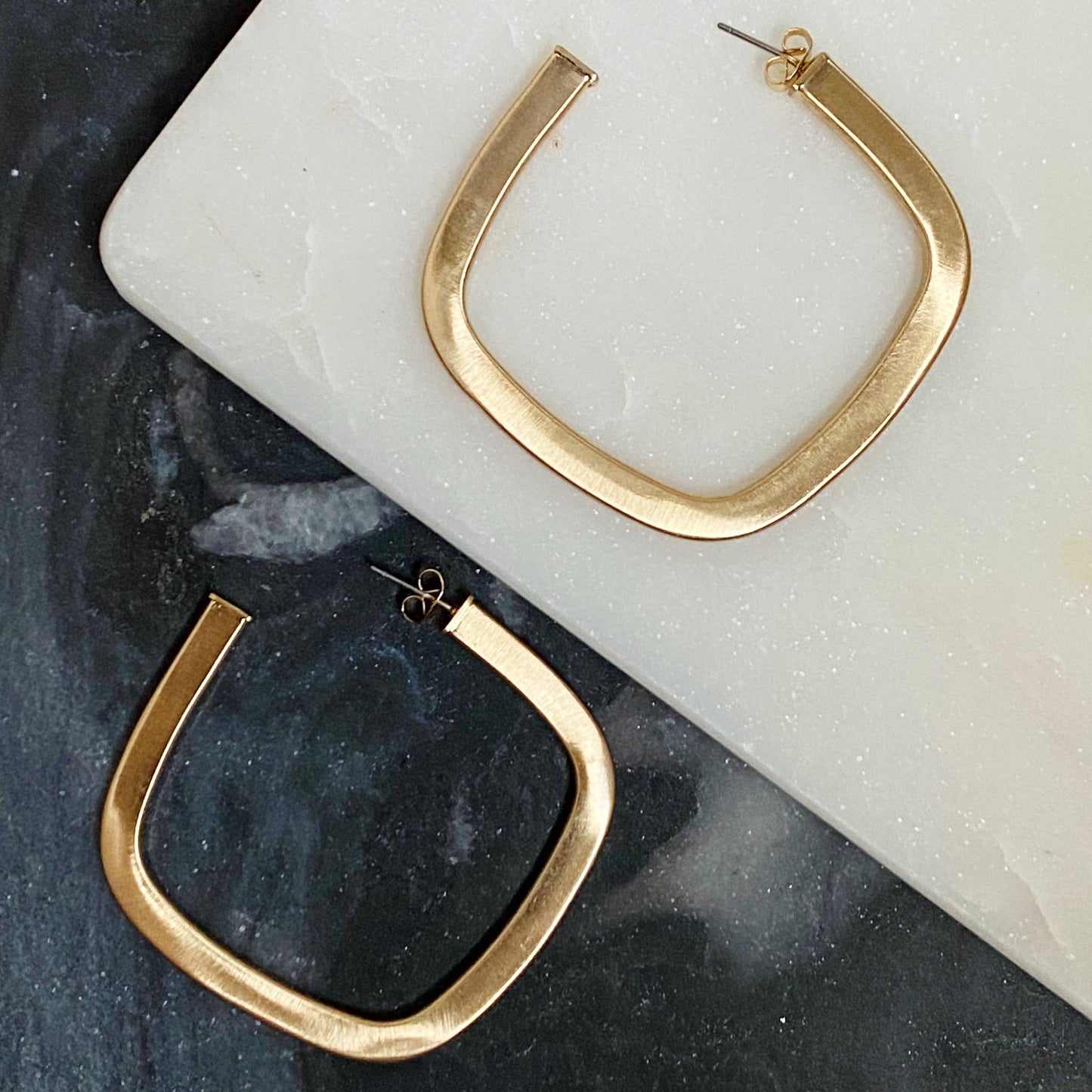 Luxe Square Hoop Earrings