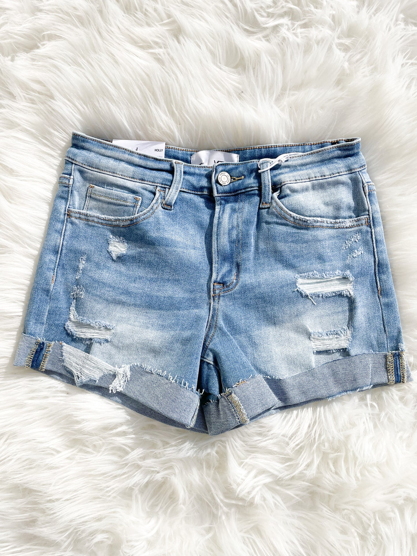 Holly Mid Rise Denim Shorts