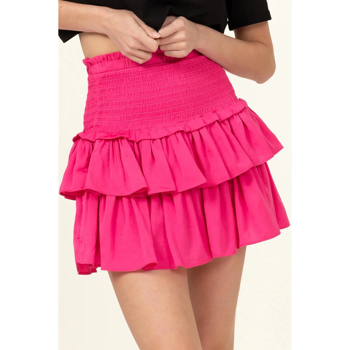 High Waisted Ruffle Skirt