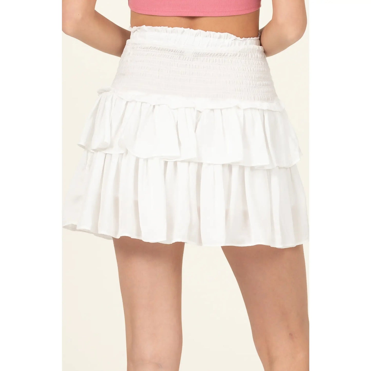 High Waisted Ruffle Skirt