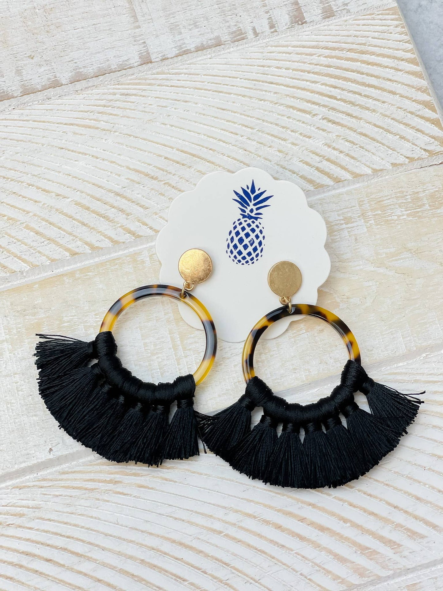 Tortoise & Fringe Earring
